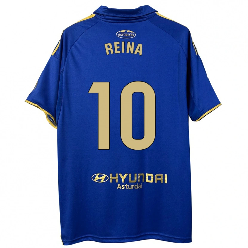 Danxen Kinder Alberto Reina #10 Blau Gold Heimtrikot Trikot 2025/26 T-Shirt