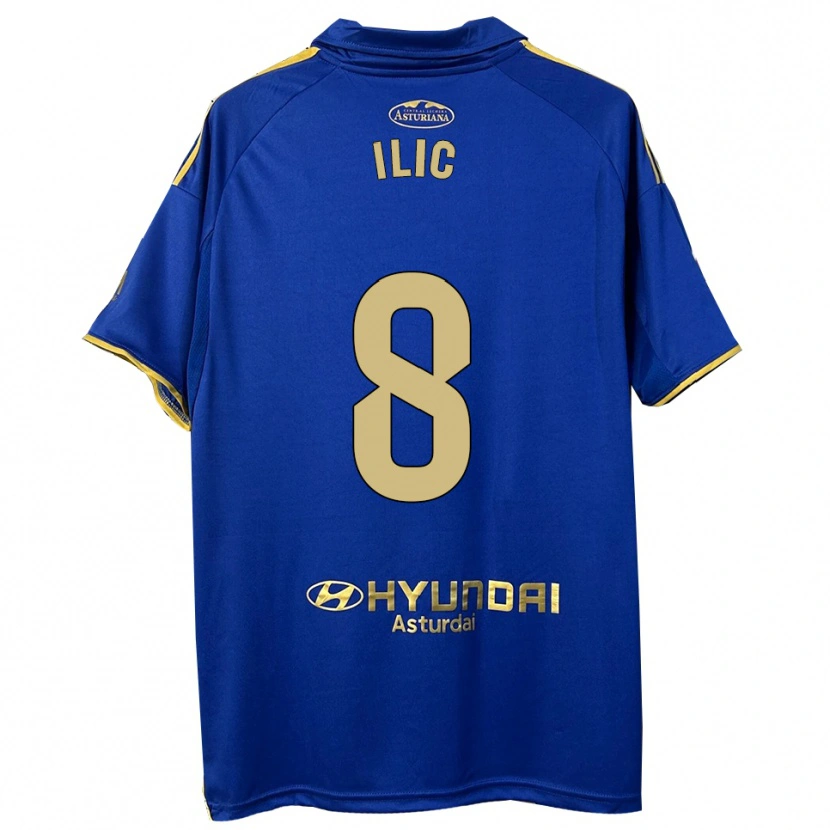 Danxen Kinder Luka Ilic #8 Blau Gold Heimtrikot Trikot 2025/26 T-Shirt