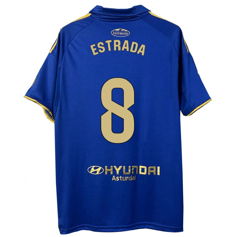 Danxen Kinder Nacho Estrada #8 Blau Gold Heimtrikot Trikot 2025/26 T-Shirt