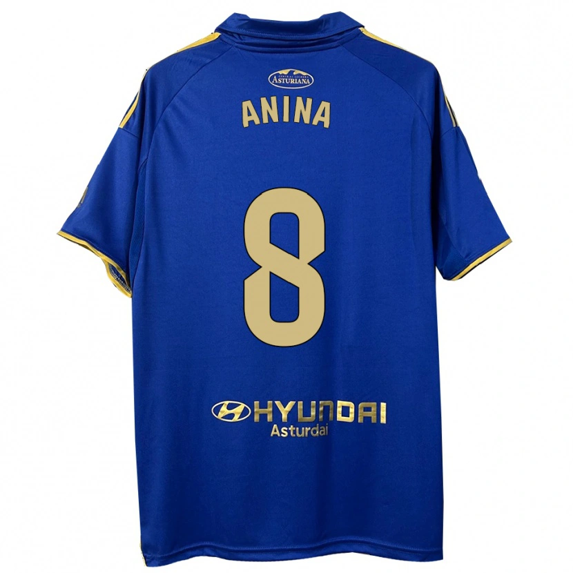 Danxen Kinder Ana Menéndez García #8 Blau Gold Heimtrikot Trikot 2025/26 T-Shirt