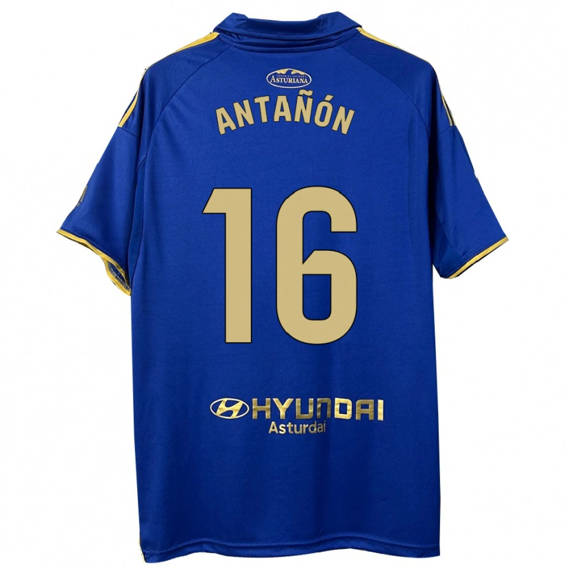 Danxen Kinder Lucas Antañón #16 Blau Gold Heimtrikot Trikot 2025/26 T-Shirt