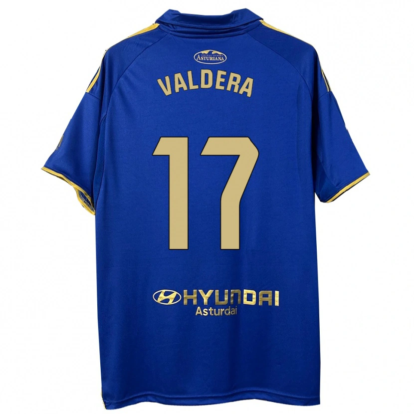 Danxen Kinder Rubén Valdera #17 Blau Gold Heimtrikot Trikot 2025/26 T-Shirt