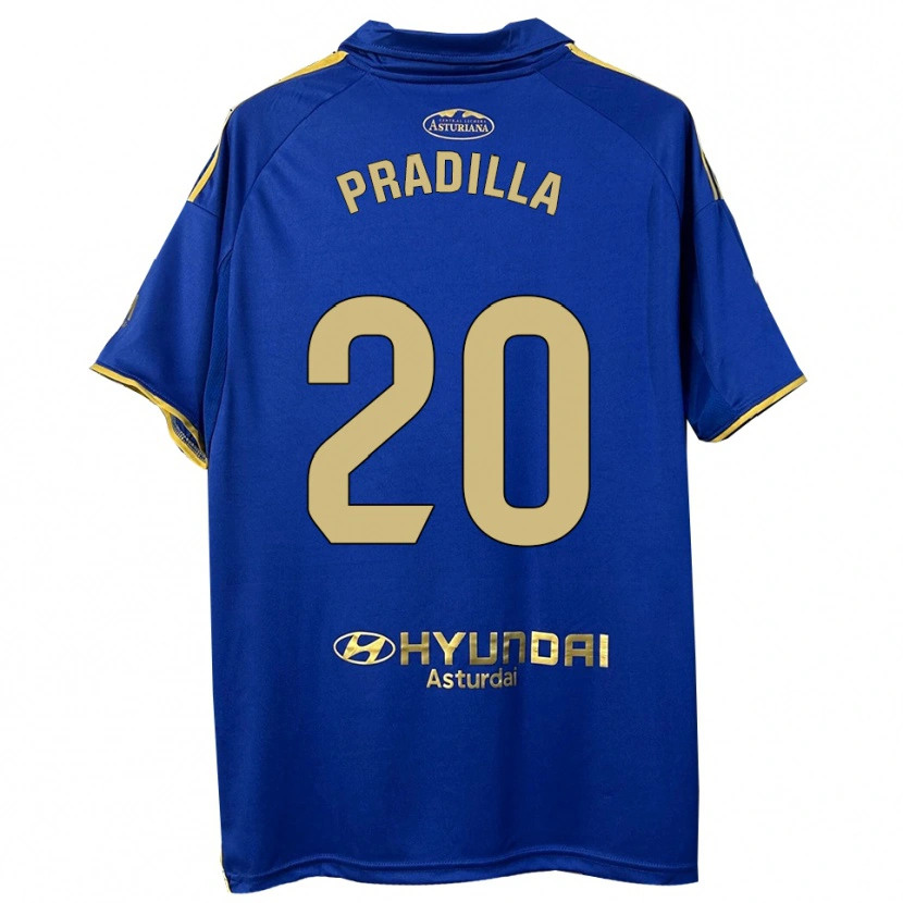 Danxen Kinder Elena Pradilla Aranda #20 Blau Gold Heimtrikot Trikot 2025/26 T-Shirt