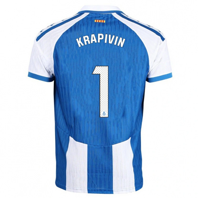 Danxen Kinder Yegor Krapivin #1 Blau Weiß Heimtrikot Trikot 2025/26 T-Shirt