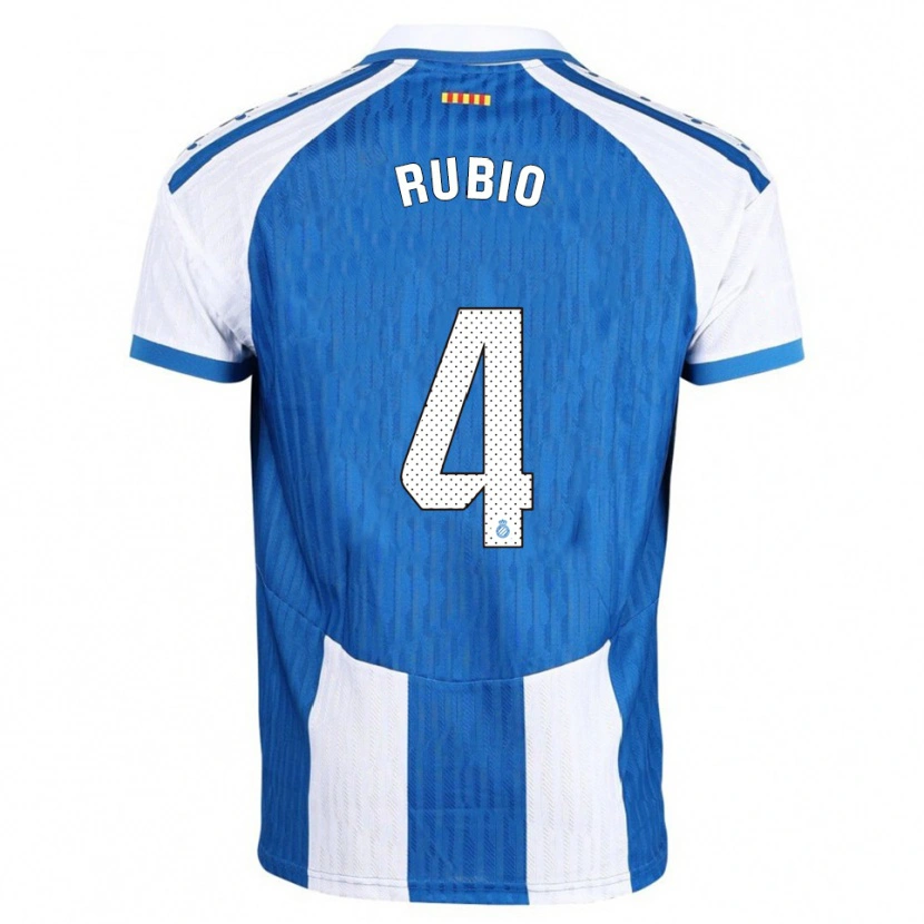 Danxen Kinder Miguel Rubio #4 Blau Weiß Heimtrikot Trikot 2025/26 T-Shirt