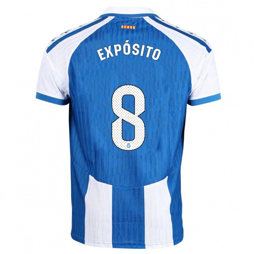 Danxen Kinder Edu Expósito #8 Blau Weiß Heimtrikot Trikot 2025/26 T-Shirt