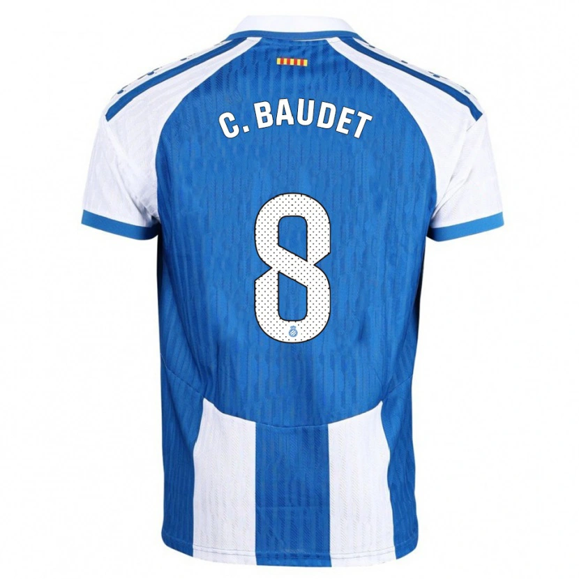 Danxen Kinder Cristina Baudet Lucena #8 Blau Weiß Heimtrikot Trikot 2025/26 T-Shirt