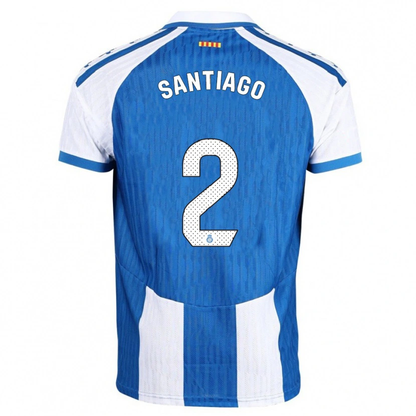 Danxen Kinder David Santiago #2 Blau Weiß Heimtrikot Trikot 2025/26 T-Shirt