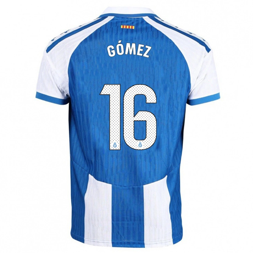 Danxen Kinder Ferran Gómez #16 Blau Weiß Heimtrikot Trikot 2025/26 T-Shirt