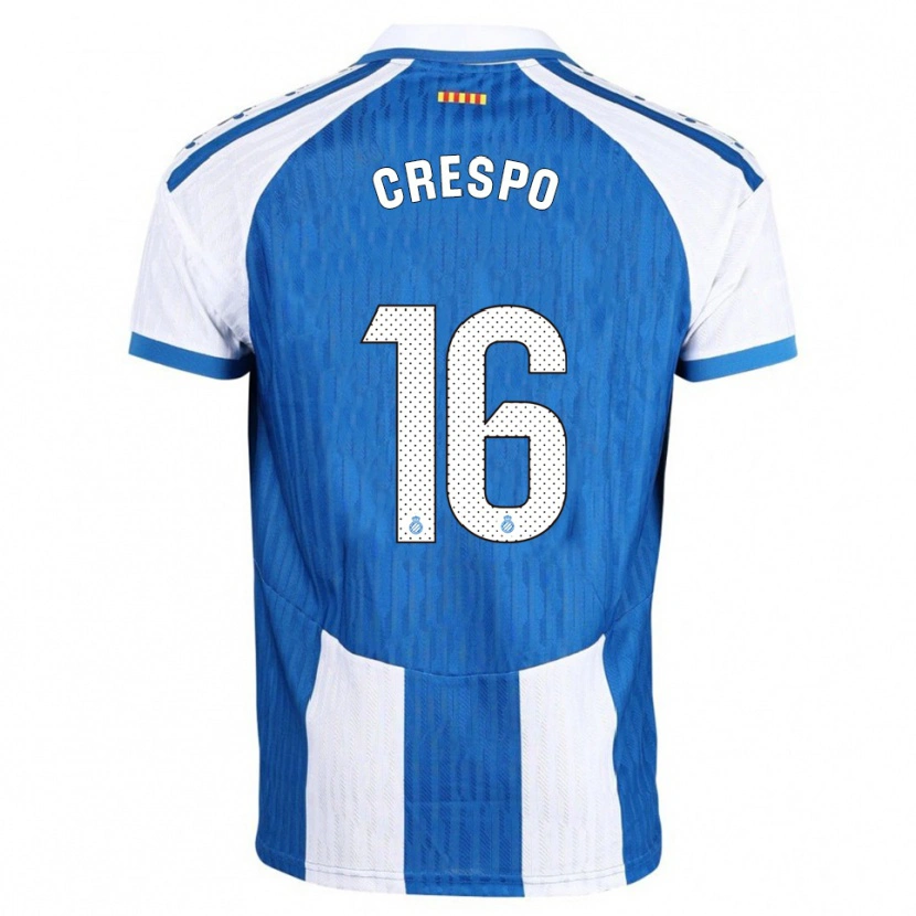 Danxen Kinder Hugo Crespo #16 Blau Weiß Heimtrikot Trikot 2025/26 T-Shirt