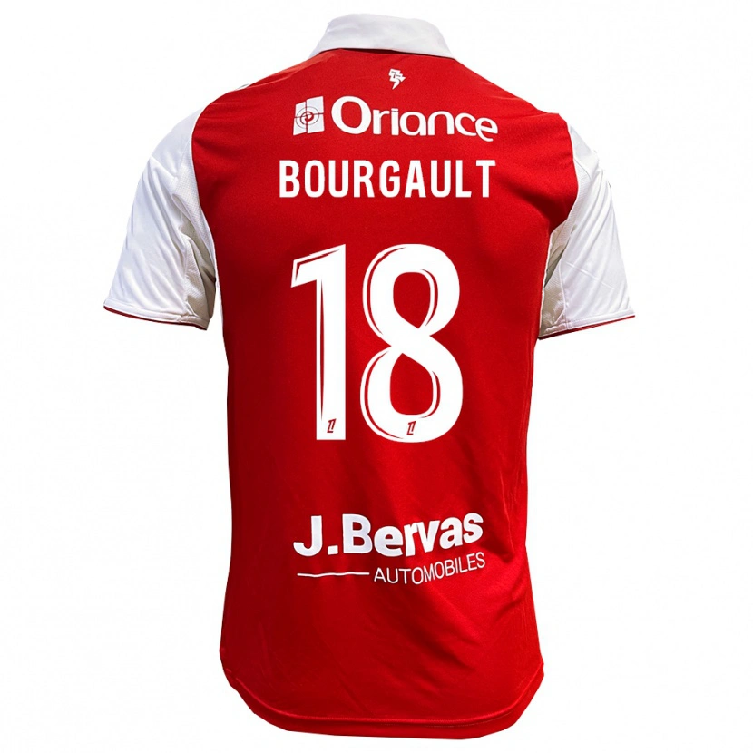 Danxen Kinder Justin Bourgault #18 Rot Weiß Heimtrikot Trikot 2025/26 T-Shirt