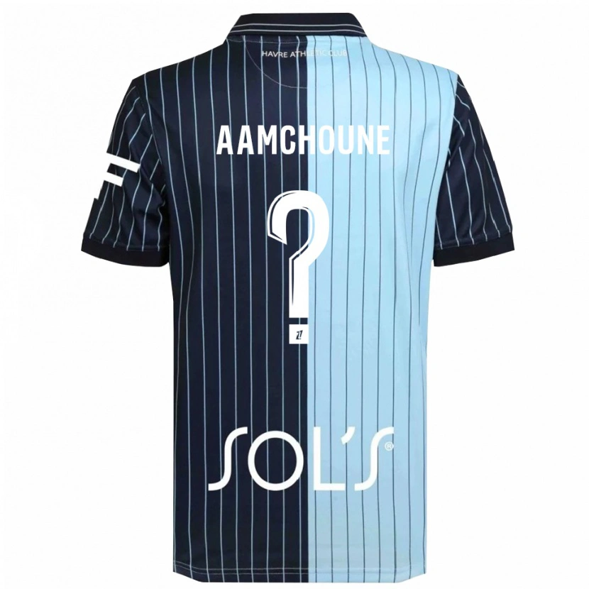 Danxen Kinder Zakariya Aamchoune #0 Marine Himmelblau Heimtrikot Trikot 2025/26 T-Shirt