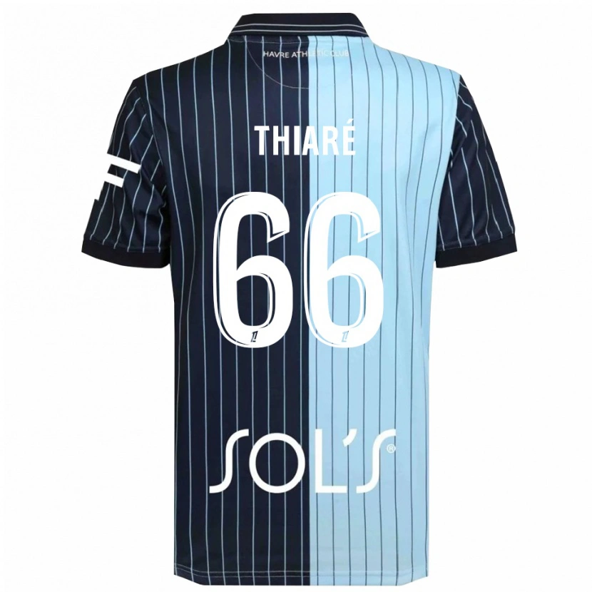 Danxen Kinder Aliou Thiaré #66 Marine Himmelblau Heimtrikot Trikot 2025/26 T-Shirt