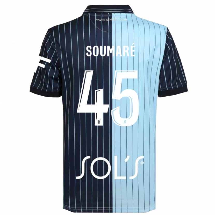 Danxen Kinder Issa Soumaré #45 Marine Himmelblau Heimtrikot Trikot 2025/26 T-Shirt