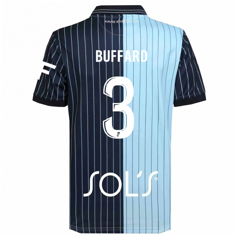 Danxen Kinder Matthieu Buffard #3 Marine Himmelblau Heimtrikot Trikot 2025/26 T-Shirt