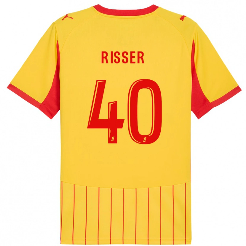 Danxen Kinder Robin Risser #40 Gelb Rot Heimtrikot Trikot 2025/26 T-Shirt