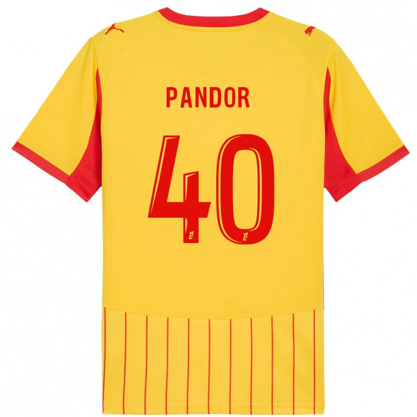 Danxen Kinder Yannick Pandor #40 Gelb Rot Heimtrikot Trikot 2025/26 T-Shirt