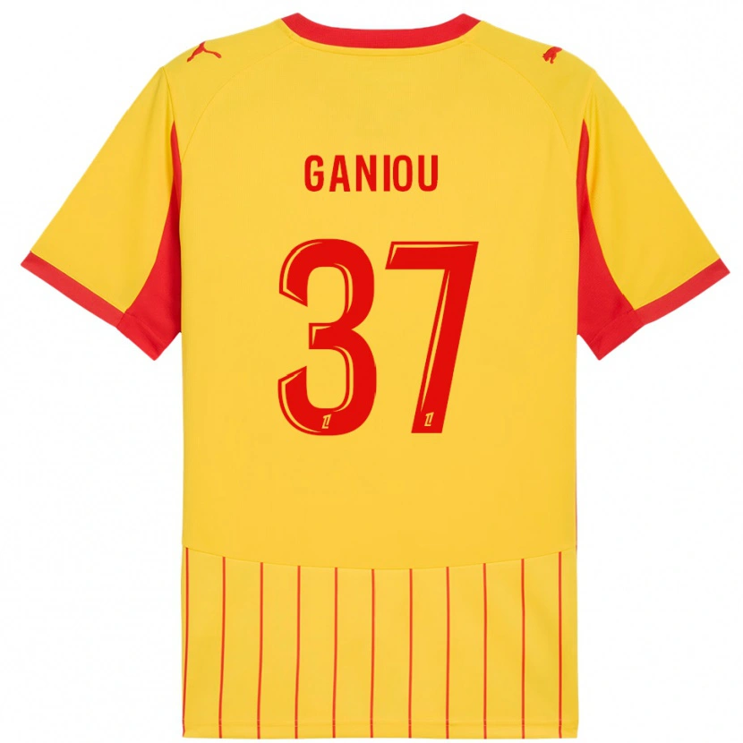 Danxen Kinder Ismaëlo Ganiou #37 Gelb Rot Heimtrikot Trikot 2025/26 T-Shirt