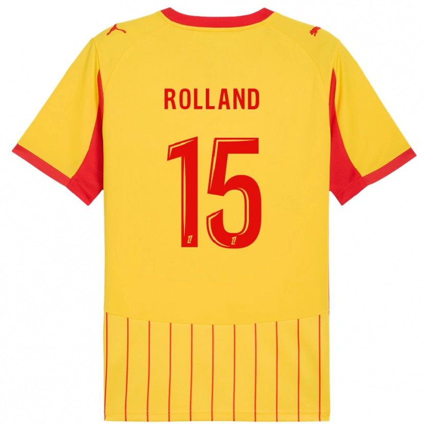 Danxen Kinder Paul Rolland #15 Gelb Rot Heimtrikot Trikot 2025/26 T-Shirt
