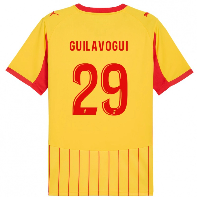 Danxen Kinder Morgan Guilavogui #29 Gelb Rot Heimtrikot Trikot 2025/26 T-Shirt