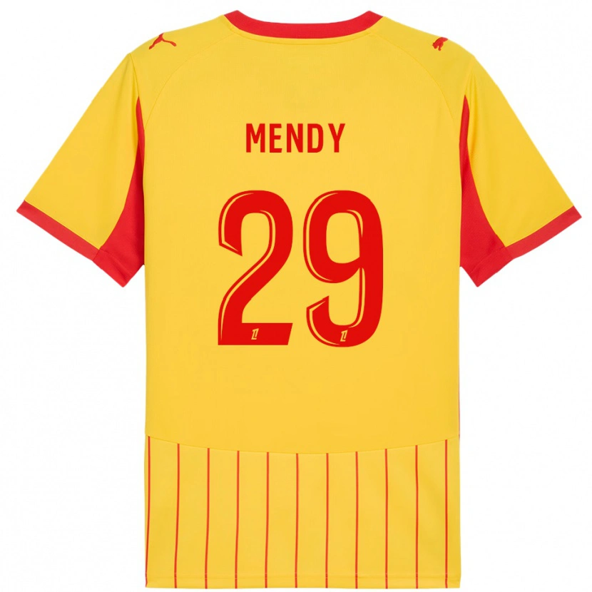 Danxen Kinder Noëlie Mendy #29 Gelb Rot Heimtrikot Trikot 2025/26 T-Shirt