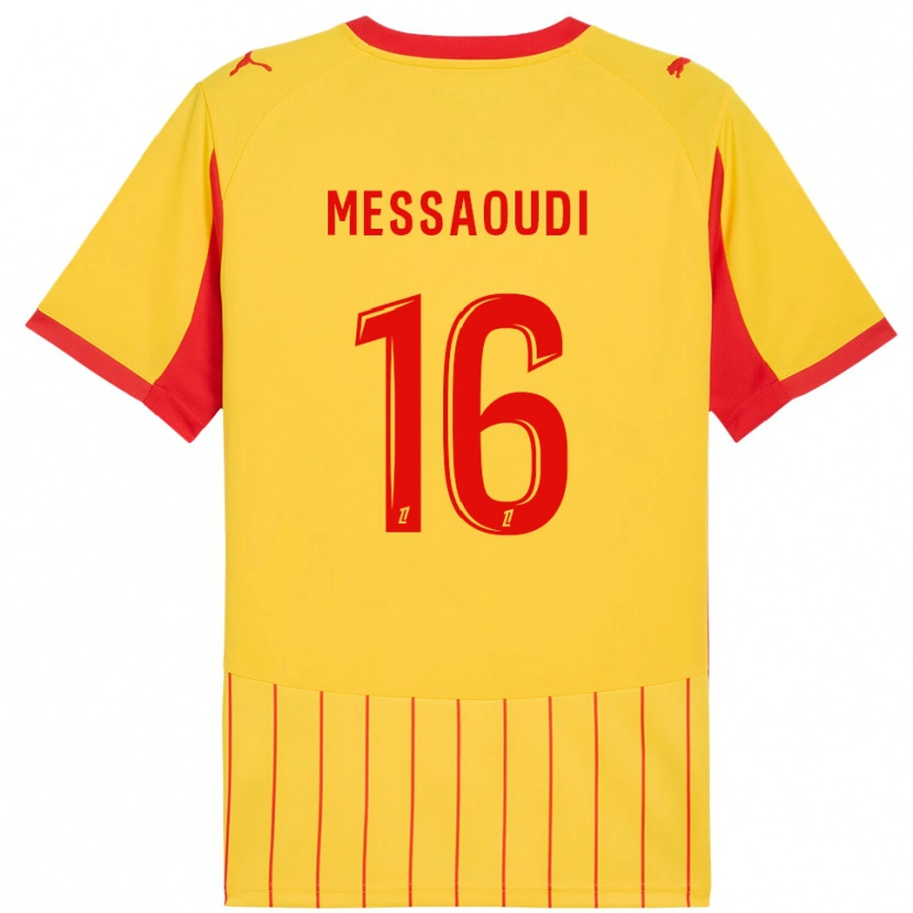 Danxen Kinder Fedwan Messaoudi #16 Gelb Rot Heimtrikot Trikot 2025/26 T-Shirt