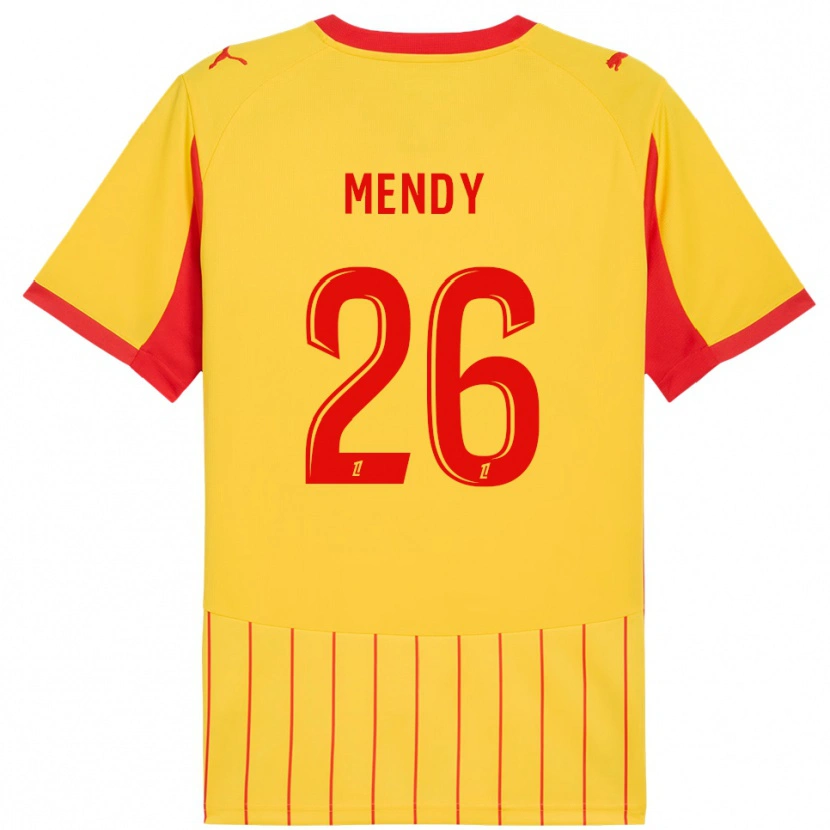 Danxen Kinder Nampalys Mendy #26 Gelb Rot Heimtrikot Trikot 2025/26 T-Shirt