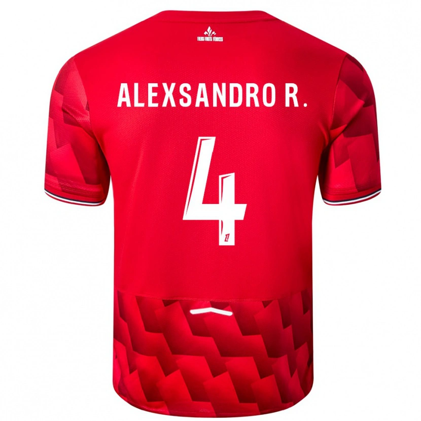 Danxen Kinder Alexsandro #4 Rot Weiß Heimtrikot Trikot 2025/26 T-Shirt