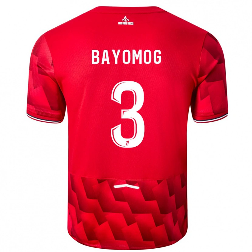 Danxen Kinder Hugo Bayomog #3 Rot Weiß Heimtrikot Trikot 2025/26 T-Shirt