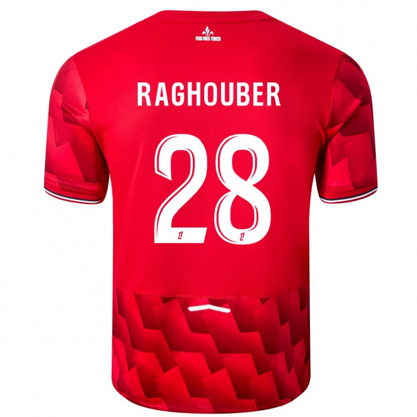 Danxen Kinder Ugo Raghouber #28 Rot Weiß Heimtrikot Trikot 2025/26 T-Shirt