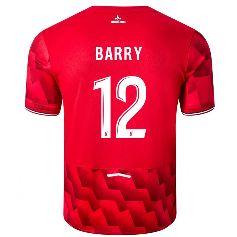 Danxen Kinder Léo Barry #12 Rot Weiß Heimtrikot Trikot 2025/26 T-Shirt