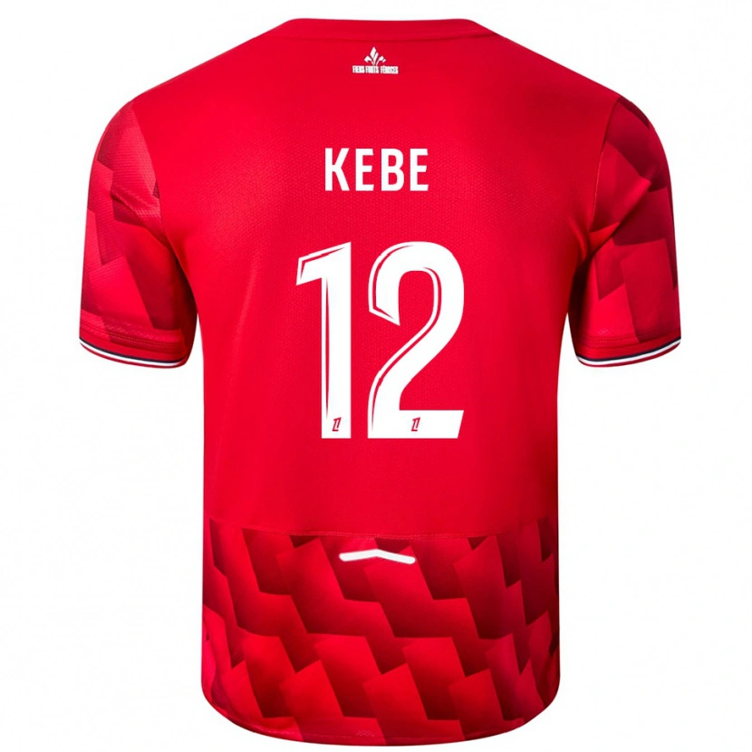 Danxen Kinder Hamadi Kebe #12 Rot Weiß Heimtrikot Trikot 2025/26 T-Shirt