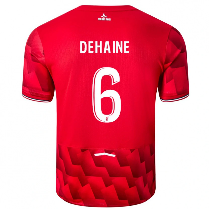 Danxen Kinder Axel Dehaine #6 Rot Weiß Heimtrikot Trikot 2025/26 T-Shirt