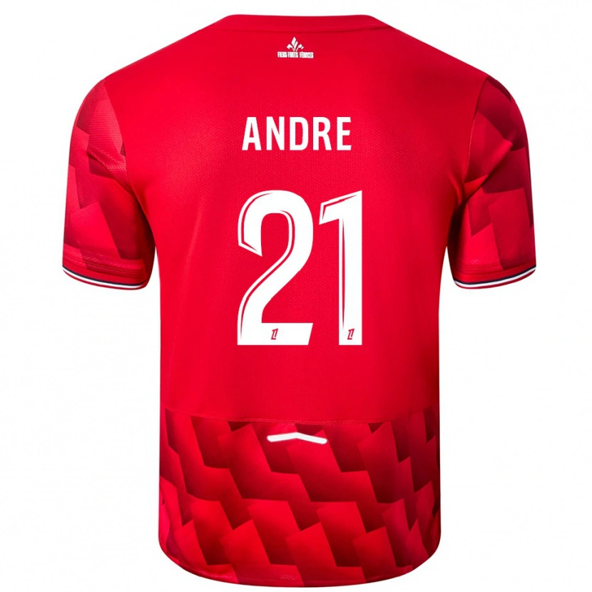 Danxen Kinder Benjamin André #21 Rot Weiß Heimtrikot Trikot 2025/26 T-Shirt