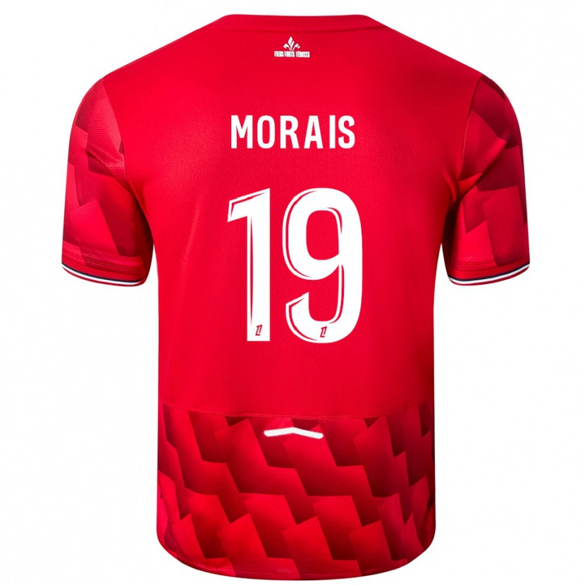 Danxen Kinder Tiago Morais #19 Rot Weiß Heimtrikot Trikot 2025/26 T-Shirt