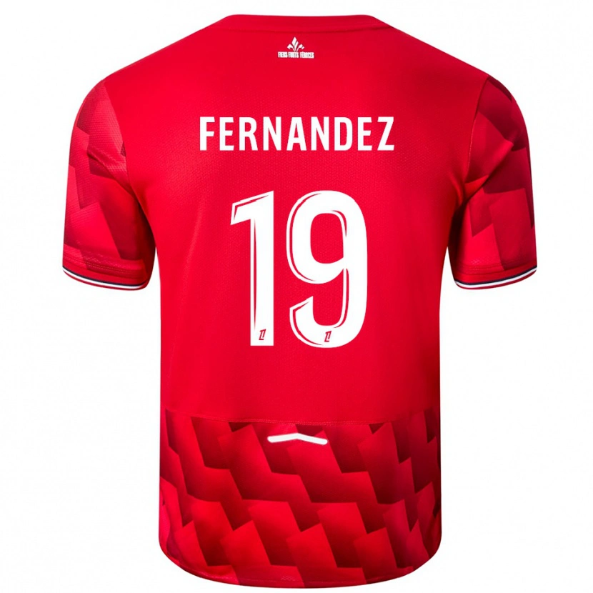 Danxen Kinder Matías Fernández-Pardo #19 Rot Weiß Heimtrikot Trikot 2025/26 T-Shirt