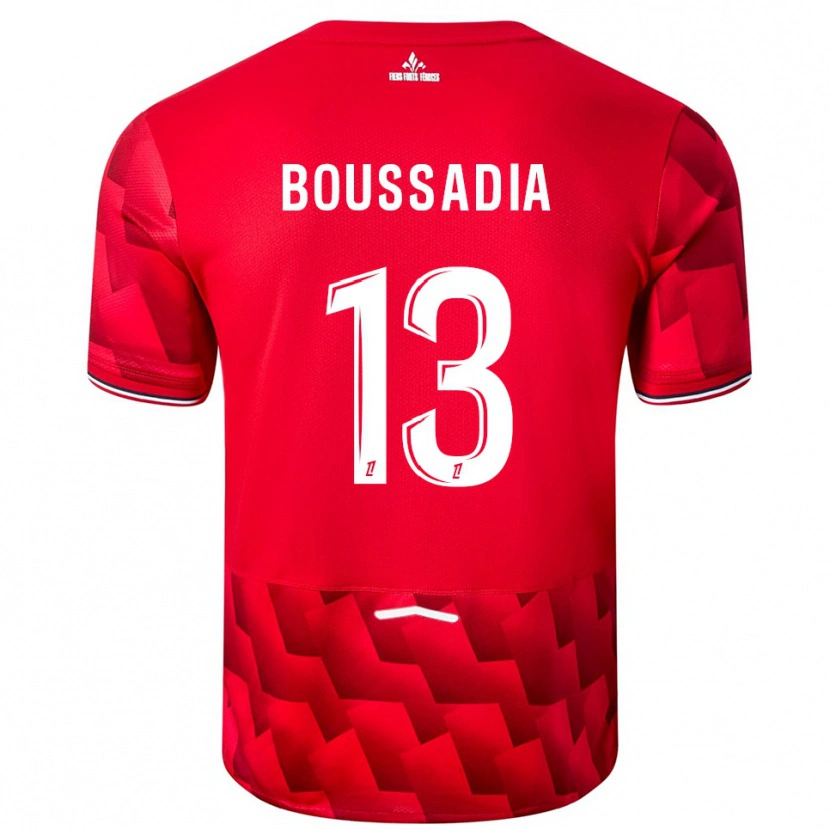 Danxen Kinder Saad Boussadia #13 Rot Weiß Heimtrikot Trikot 2025/26 T-Shirt