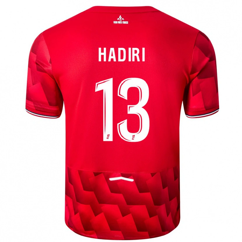 Danxen Kinder Elias Hadiri #13 Rot Weiß Heimtrikot Trikot 2025/26 T-Shirt