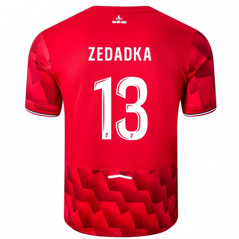 Danxen Kinder Akim Zedadka #13 Rot Weiß Heimtrikot Trikot 2025/26 T-Shirt