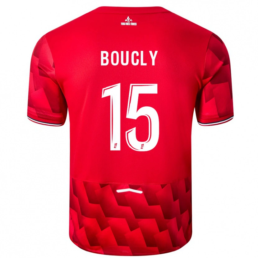 Danxen Kinder Maite Boucly #15 Rot Weiß Heimtrikot Trikot 2025/26 T-Shirt