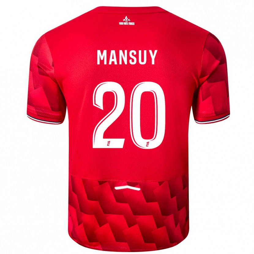 Danxen Kinder Heloise Mansuy #20 Rot Weiß Heimtrikot Trikot 2025/26 T-Shirt