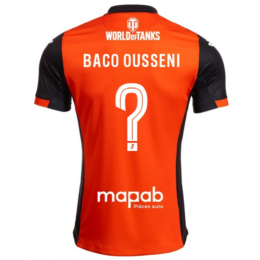 Danxen Kinder Timothée Baco Ousseni #0 Schwarz Orange Heimtrikot Trikot 2025/26 T-Shirt