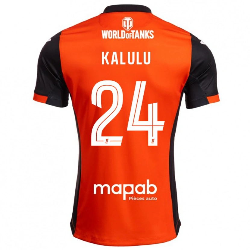 Danxen Kinder Gédéon Kalulu #24 Schwarz Orange Heimtrikot Trikot 2025/26 T-Shirt