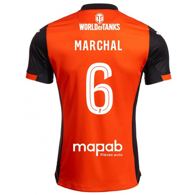 Danxen Kinder Noam Marchal #6 Schwarz Orange Heimtrikot Trikot 2025/26 T-Shirt