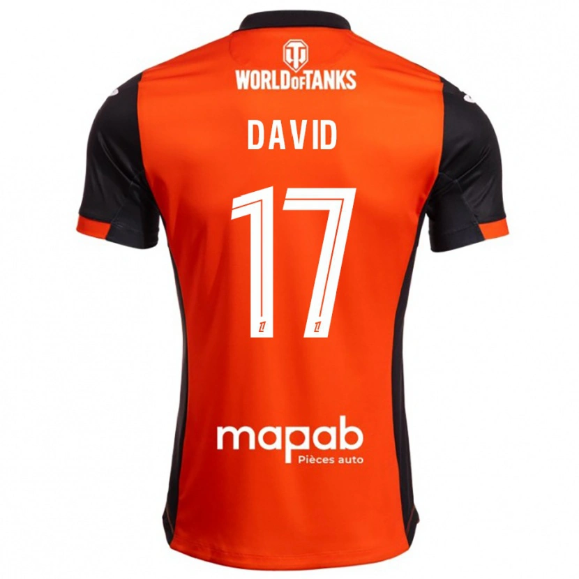 Danxen Kinder Dune David #17 Schwarz Orange Heimtrikot Trikot 2025/26 T-Shirt