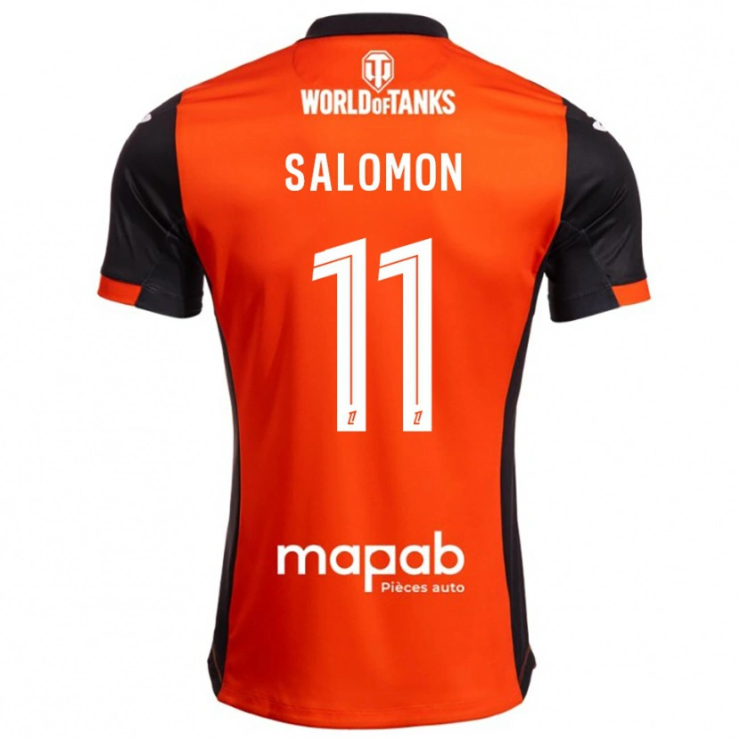 Danxen Kinder Enzo Salomon #11 Schwarz Orange Heimtrikot Trikot 2025/26 T-Shirt