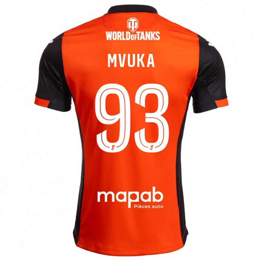 Danxen Kinder Joel Mvuka #93 Schwarz Orange Heimtrikot Trikot 2025/26 T-Shirt