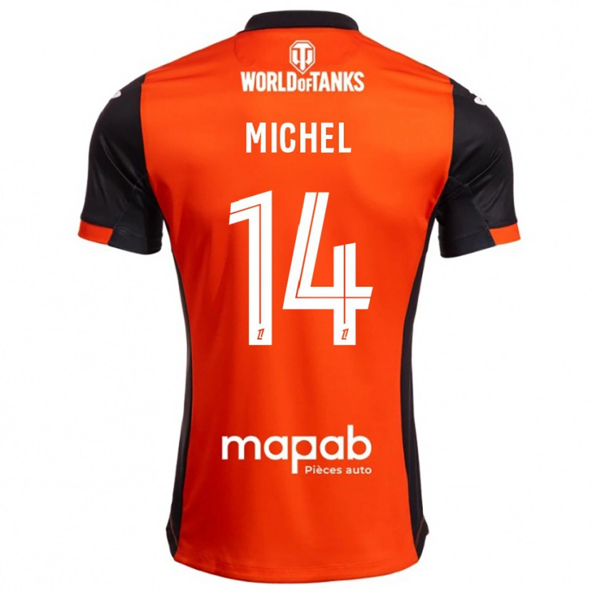 Danxen Kinder Raphaël Michel #14 Schwarz Orange Heimtrikot Trikot 2025/26 T-Shirt