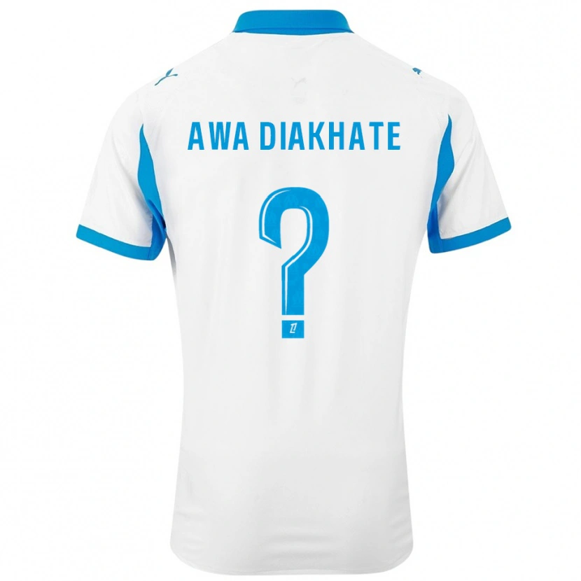 Danxen Kinder Ndeye Awa Diakhate #0 Weiß Himmelblau Heimtrikot Trikot 2025/26 T-Shirt