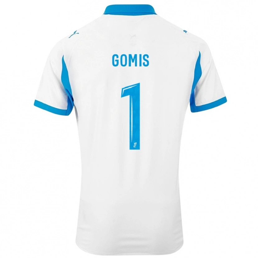 Danxen Kinder Ibrahim Gomis #1 Weiß Himmelblau Heimtrikot Trikot 2025/26 T-Shirt